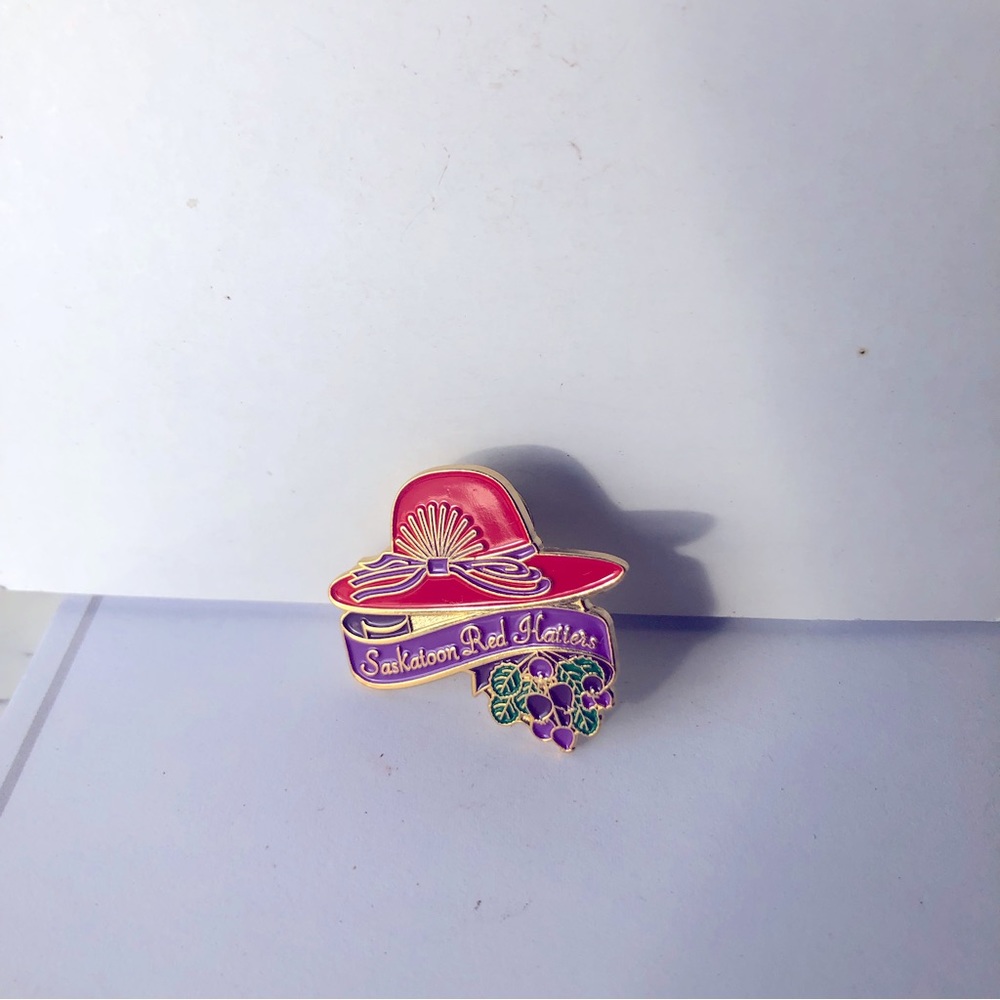Red Hatters Saskatoon Tac Pin Red Hat Pin